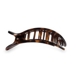 Large Teleties Flat Round Hair Clip - Tortoise