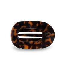 Load image into Gallery viewer, Medium Teleties Flat Round Hair Clip - Tortoise