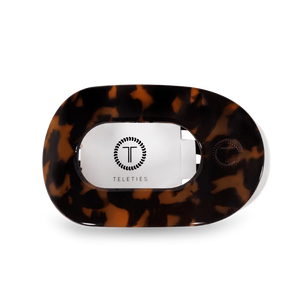 Medium Teleties Flat Round Hair Clip - Tortoise