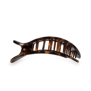 Medium Teleties Flat Round Hair Clip - Tortoise