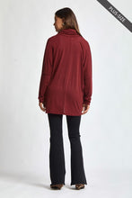 Load image into Gallery viewer, Lisa Waterfall Sweater - Wine *Regular &amp; Curvy*