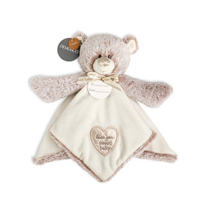 Demdaco Teddy Rattle Blankie - Neutral