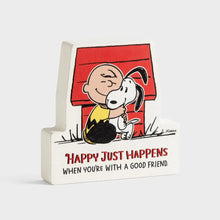 Load image into Gallery viewer, Peanuts - "Happy Just Happens" Tabletop Decor