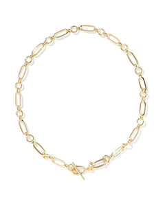 Kendra Scott Sylvia Metal Link and Chain Necklace in Gold