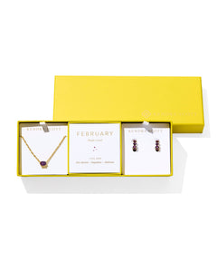 Kendra Scott Cailin Birthstone Gift Set in Purple Crystal