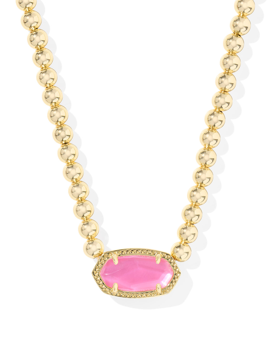 Kendra Scott Elisa Gold Beaded Necklace in Azalea Illusion