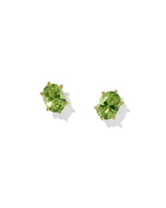 Kendra Scott Cailin Crystal Stud Earring in Gold & Green Peridot Crystal