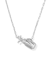 Load image into Gallery viewer, Kendra Scott Golf Silver Short Pendant Necklace in Ivory Mother of Pearl