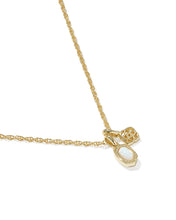 Load image into Gallery viewer, Kendra Scott Mini Elisa and Dira Gold Necklace in Bright White Lab Grown Opal