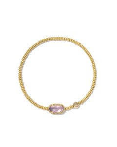 Kendra Scott Grayson Gold Stretch Bracelet in Amethyst