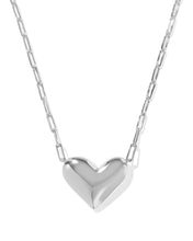 Load image into Gallery viewer, Kendra Scott Ari Heart Statement Silver Short Pendant Necklace in Ivory Mother of Pearl