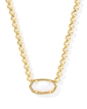 Load image into Gallery viewer, Kendra Scott Elisa Gold Beaded Necklace in Ivory Mother of Pearl