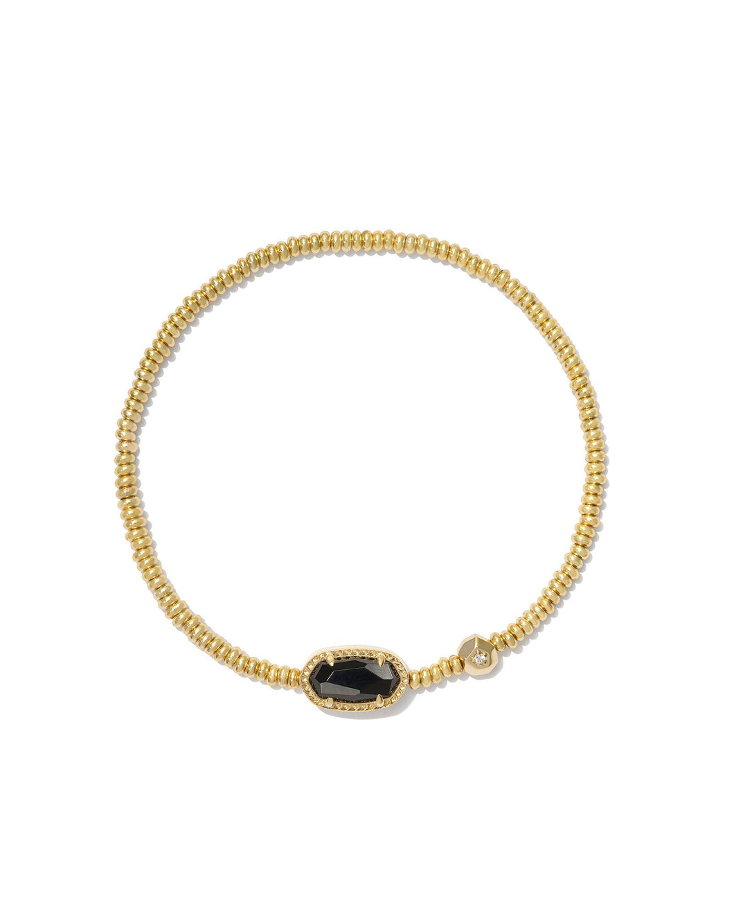 Kendra Scott Grayson Gold Stretch Bracelet in Black Agate
