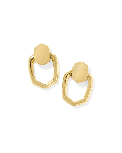 Kendra Scott Kaia Open Frame Earrings in Gold