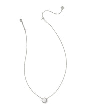 Load image into Gallery viewer, Kendra Scott Volleyball Silver Short Pendant Necklace in White Mother-of-Pearl