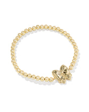 Load image into Gallery viewer, Kendra Scott Haley Gold Bow Stretch Bracelet in Blush Ivory Mother of Pearl