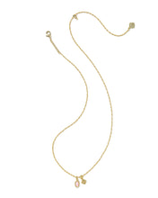 Load image into Gallery viewer, Kendra Scott Mini Elisa and Dira Gold Necklace in Light Pink Lab Grown Opal