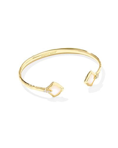 Kendra Scott Joelle Gold Cuff Bracelet in Ivory Mother of Pearl