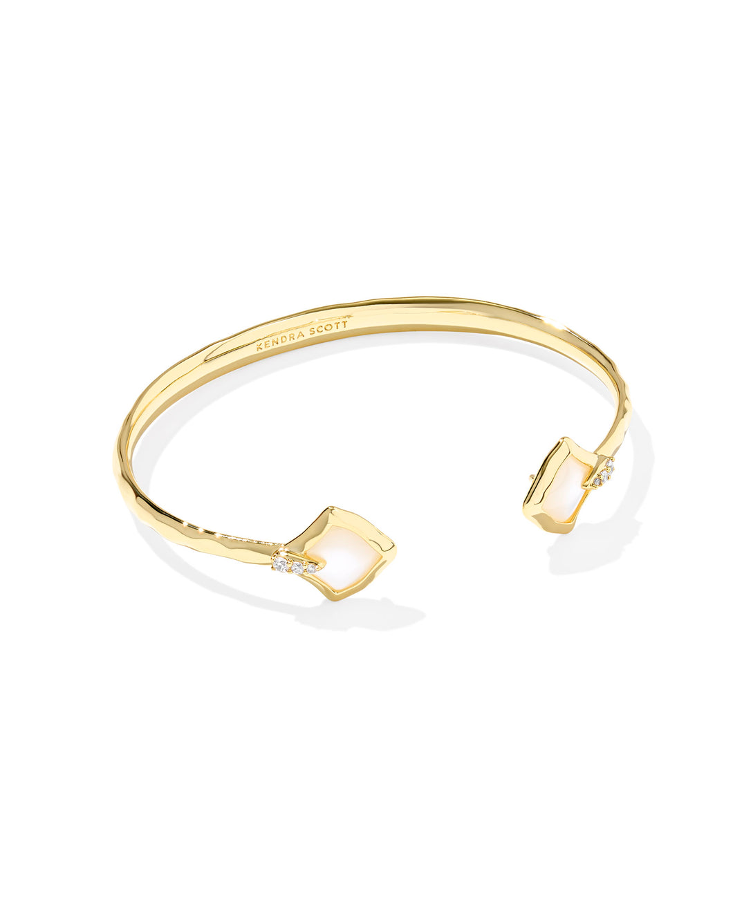 Kendra Scott Joelle Gold Cuff Bracelet in Ivory Mother of Pearl