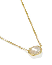 Load image into Gallery viewer, Kendra Scott Daphne Gold Frame Short Pendant Necklace in Ivory Mother of Pearl