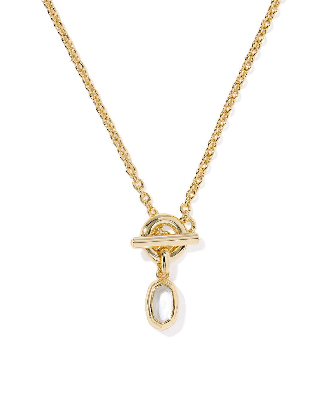 Kendra Scott Mini Elisa Gold Toggle Short Pendant Necklace