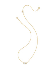Load image into Gallery viewer, Kendra Scott Jamie Gold Short Pendant Necklace in White Crystal