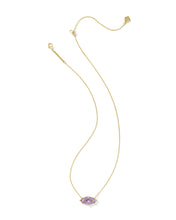 Load image into Gallery viewer, Kendra Scott Lindy Rae Elisa Gold Short Pendant Necklace in Violet Crystal