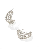 Kendra Scott Krista Lace Huggie Earrings in Silver