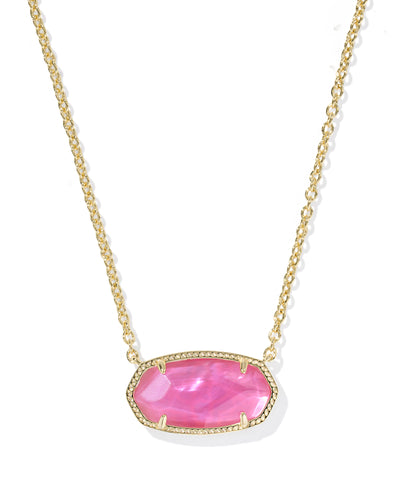 Kendra Scott Elisa Statement Short Pendant Necklace - Azalea - Gold