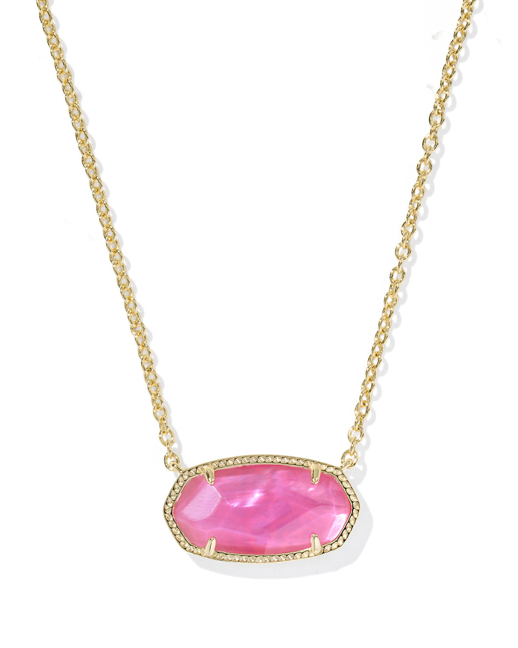 Kendra Scott Elisa Statement Short Pendant Necklace - Azalea - Gold