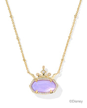 Load image into Gallery viewer, Kendra Scott Disney Elisa Princess Gold Short Pendant Necklace in Lavender Opalite Illusion