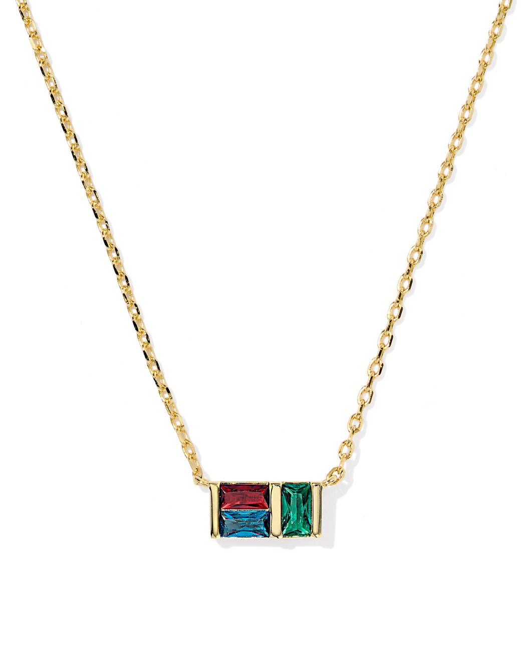 Kendra Scott Jamie Gold Short Pendant Necklace in Multi Mix