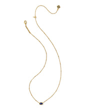 Load image into Gallery viewer, Kendra Scott Mini Elisa Gold Satellite Short Pendant Necklace in Vintage Blue Lapis