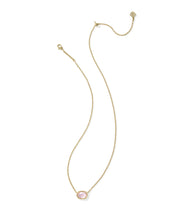 Load image into Gallery viewer, Kendra Scott Daphne Gold Frame Short Pendant Necklace in Light Pink Mother of Pearl