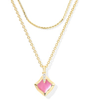 Load image into Gallery viewer, Kendra Scott Joelle Gold Multi Strand Necklace in Azalea Illusion