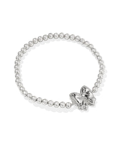 Kendra Scott Haley Silver Bow Stretch Bracelet in Ivory Mother of Pearl