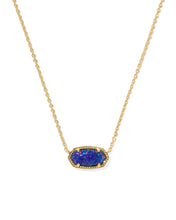 Load image into Gallery viewer, Kendra Scott Elisa Gold Pendant Necklace in Indigo Kyocera Opal