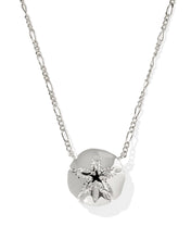 Load image into Gallery viewer, Kendra Scott Sand Dollar Silver Short Pendant Necklace in Natural Mother of Pearl