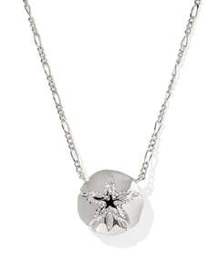 Kendra Scott Sand Dollar Silver Short Pendant Necklace in Natural Mother of Pearl