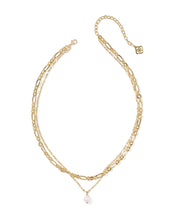 Load image into Gallery viewer, Kendra Scott Ashton Gold Multi Strand Necklace in Freshwater Cultured Pearl