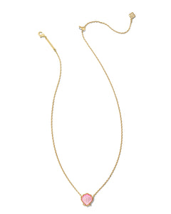 Kendra Scott Brynne Gold Shell Pendant Necklace in Blush Ivory Mother of Pearl