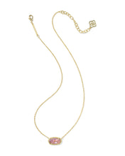 Load image into Gallery viewer, Kendra Scott Elisa Gold Pendant Necklace in Mauve Illusion
