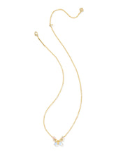 Load image into Gallery viewer, Kendra Scott Bianca Butterfly Gold Short Pendant Necklace in Iridescent White Mix