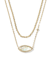 Load image into Gallery viewer, Kendra Scott Ophelia Gold Multi Strand Necklace in Iridescent Abalone