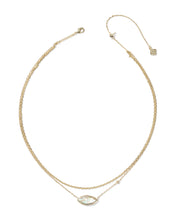 Load image into Gallery viewer, Kendra Scott Ophelia Gold Multi Strand Necklace in Iridescent Abalone