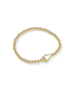 Kendra Scott Cheer Gold Stretch Bracelet in White Mother of Pearl
