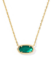 Load image into Gallery viewer, Kendra Scott Elisa Bow Gold Short Pendant Necklace in Pine Illusion