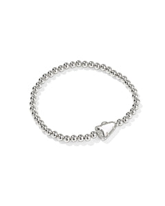 Kendra Scott Cheer Silver Stretch Bracelet in White Mother of Pearl