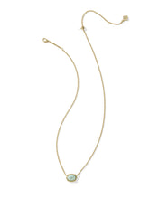 Load image into Gallery viewer, Kendra Scott Daphne Gold Frame Short Pendant Necklace in Teal Amazonite