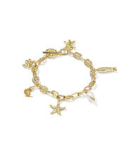Load image into Gallery viewer, Kendra Scott Parker Gold Charm Bracelet in Freshwater Cultured Pearl